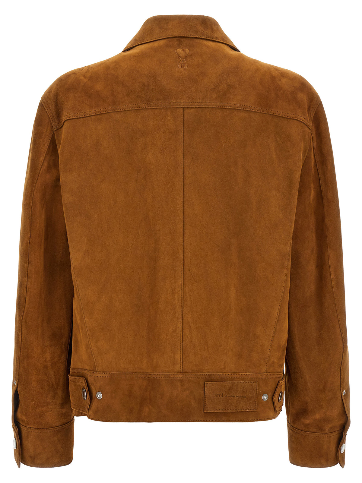 Ami Paris Brown Goatskin Leather Jacket