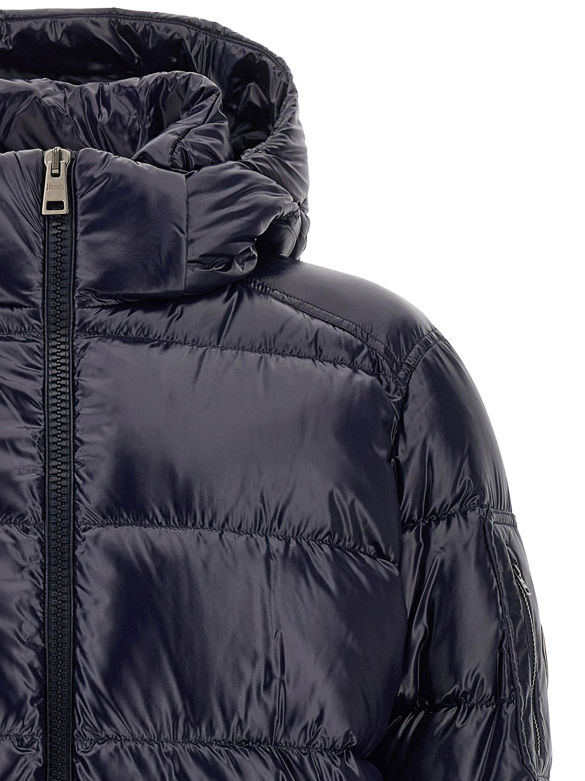 Herno Blue Polyamide Full-Length Jacket