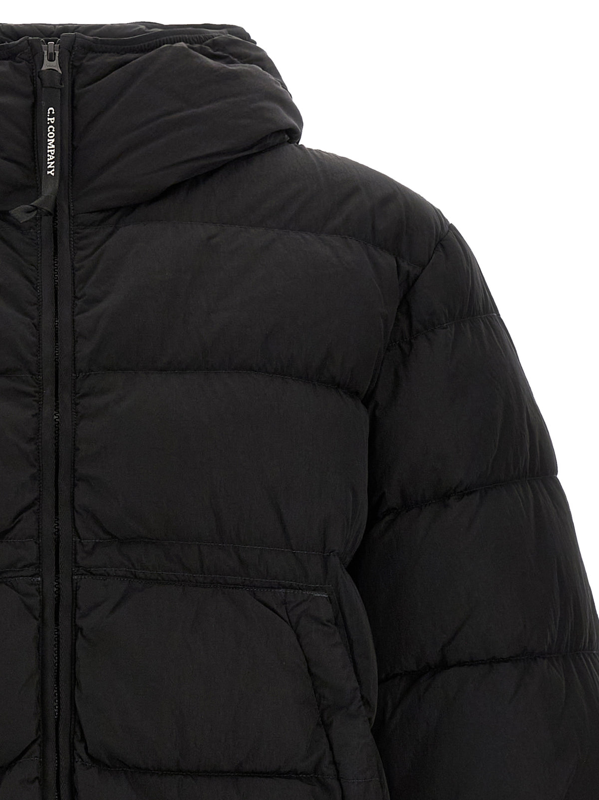 C.P. Company Black Polyamide Full-Length Jacket