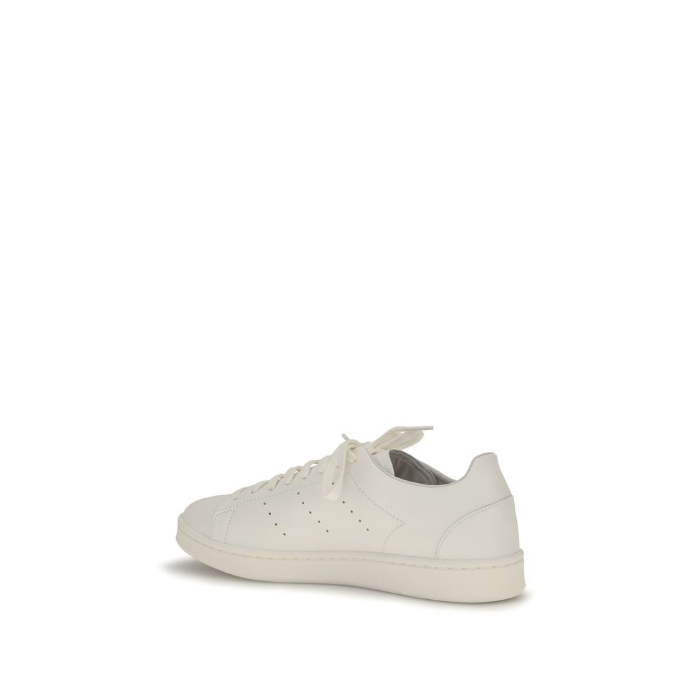 Y-3 White Calf Leather Bos Taurus Athletic Sneakers