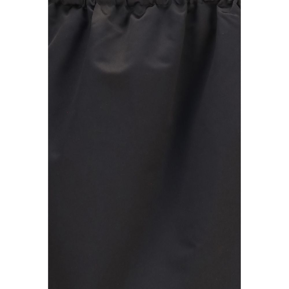 Prada Black Silk Midi Skirt