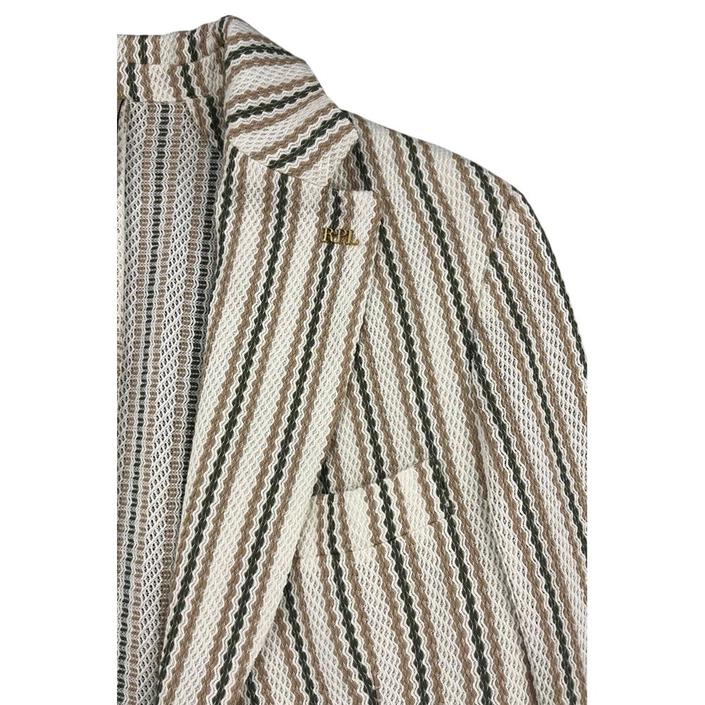 Roberto Pepe Luxury Beige Cotton Men Jacket