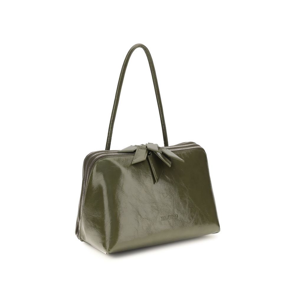 The Attico Bicolor Calf Leather Bos Taurus Shoulder Bag