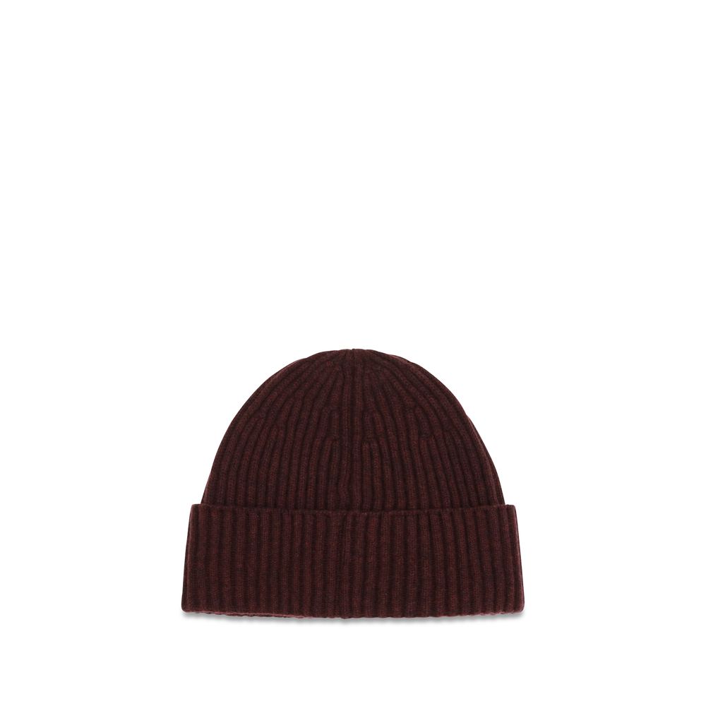Brunello Cucinelli Bordeaux Cashmere Beanie