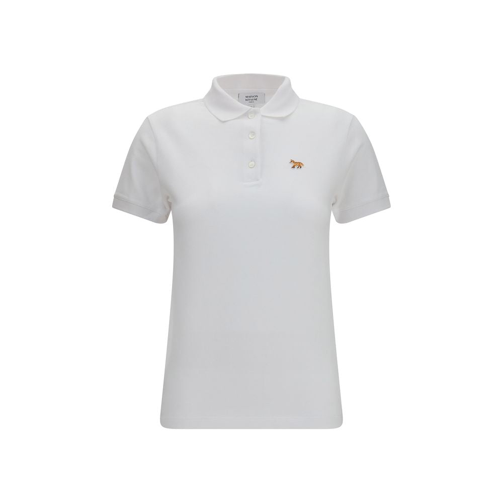 Maison Kitsuné White Cotton Polo Shirt