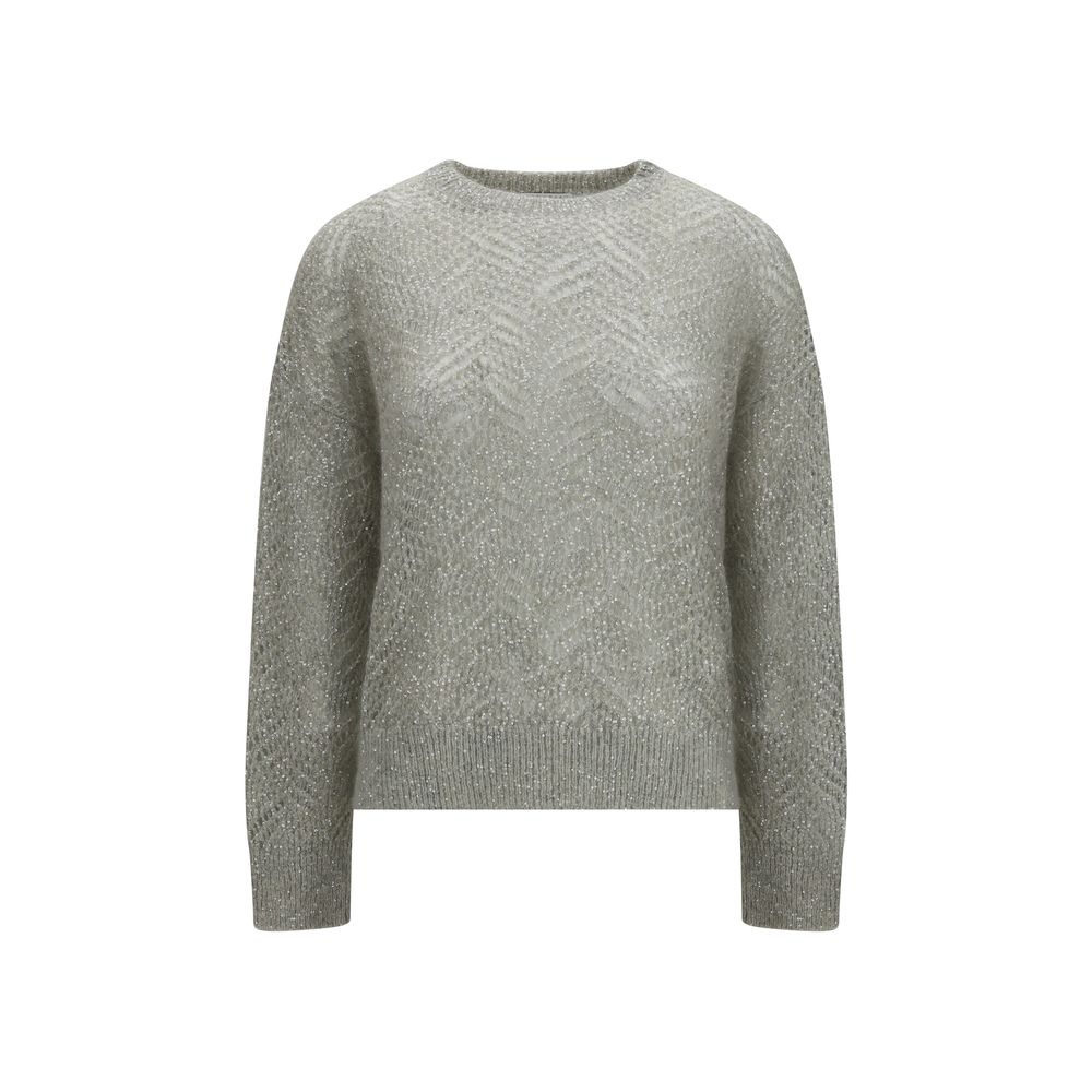 Brunello Cucinelli Gray Linen Sweatshirt