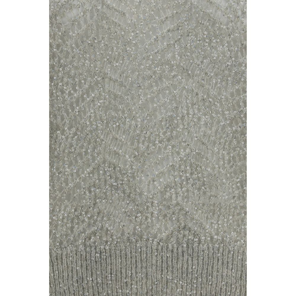 Brunello Cucinelli Gray Linen Sweatshirt