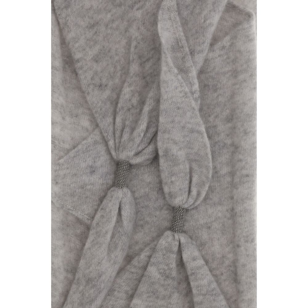 Brunello Cucinelli Gray Cashmere Foulard