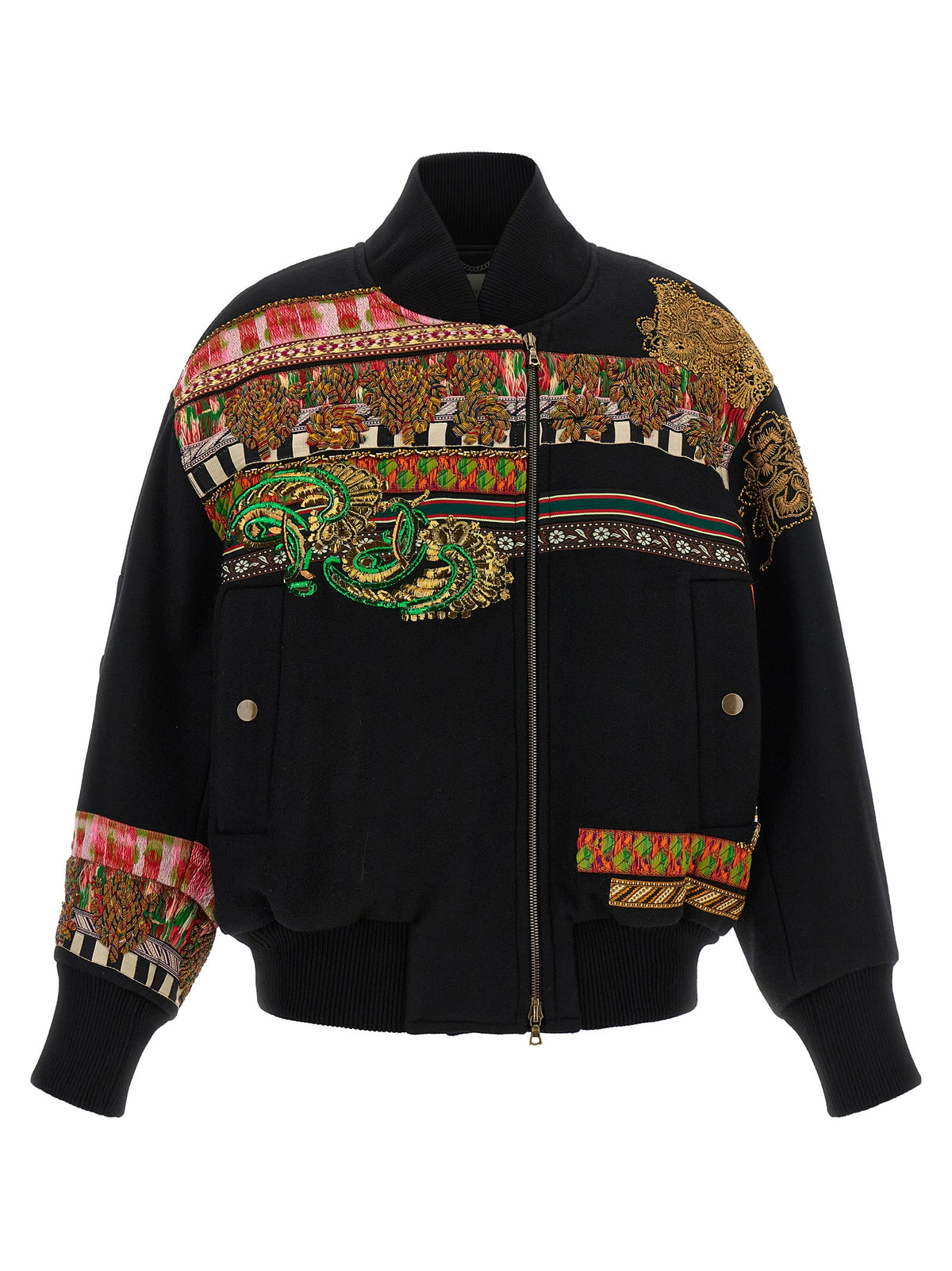 Dries Van Noten Multicolor Wool Bomber
