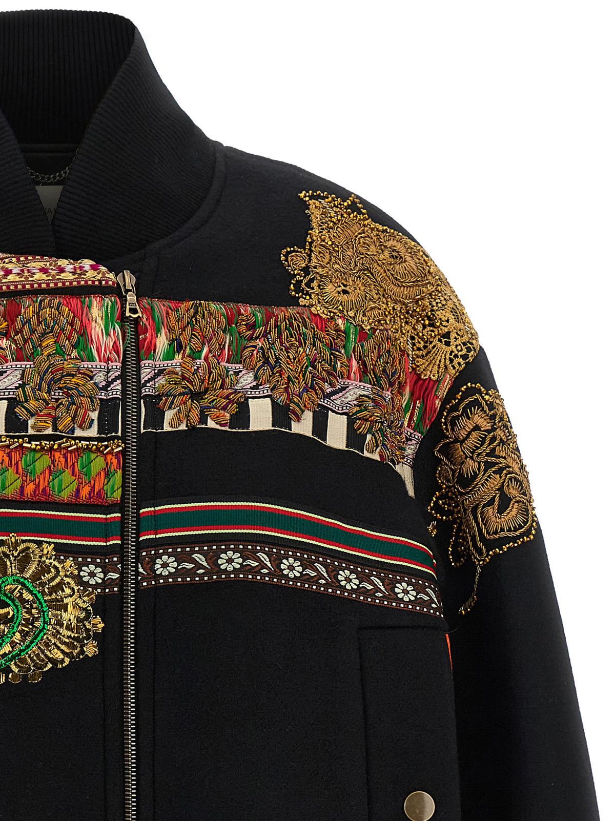Dries Van Noten Multicolor Wool Bomber