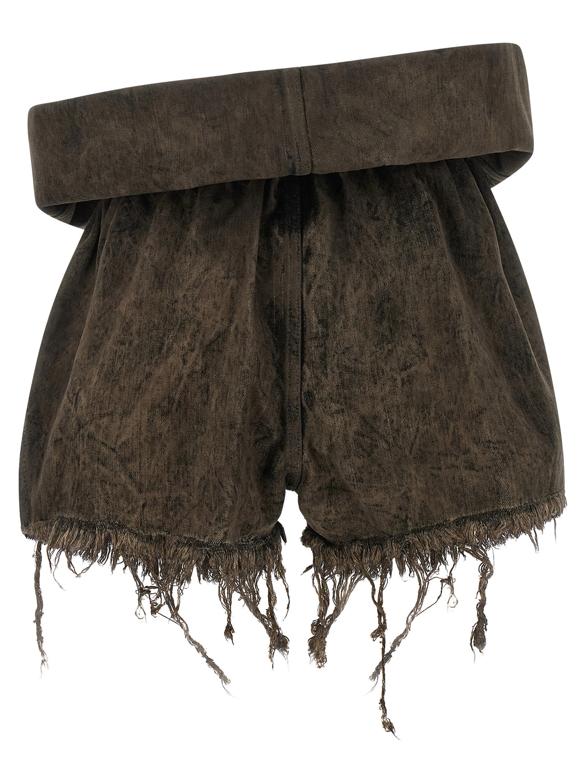 Rick Owens Gray Cotton Bermuda Shorts
