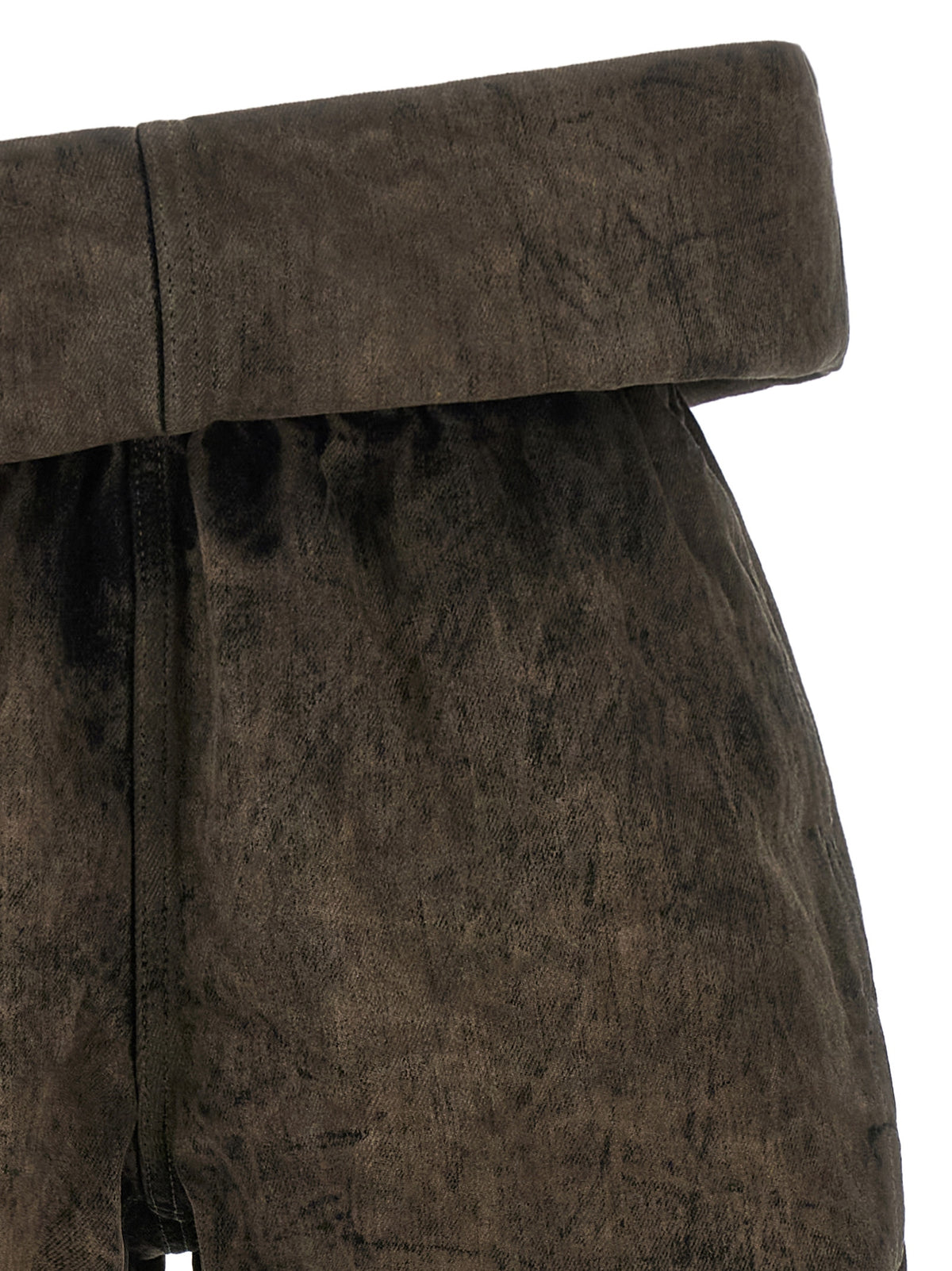 Rick Owens Gray Cotton Bermuda Shorts