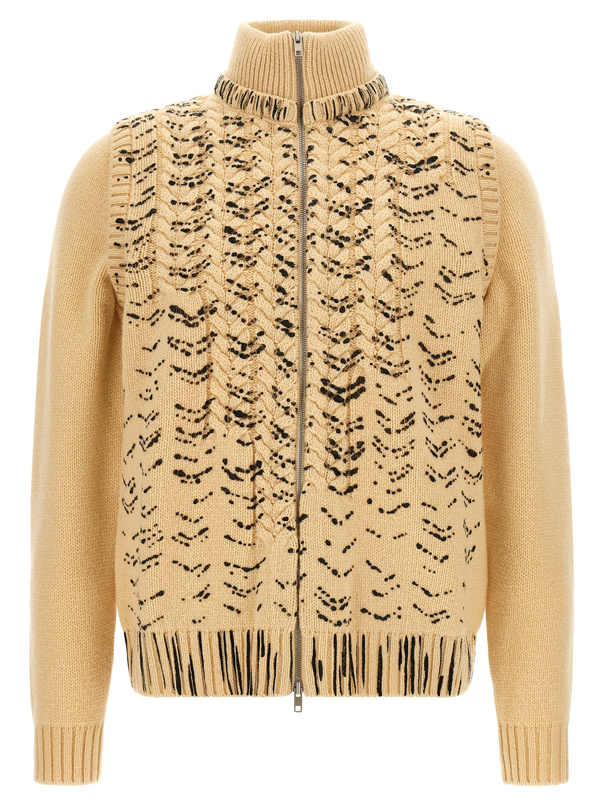 Maison Margiela Beige Virgin Wool Cardigan