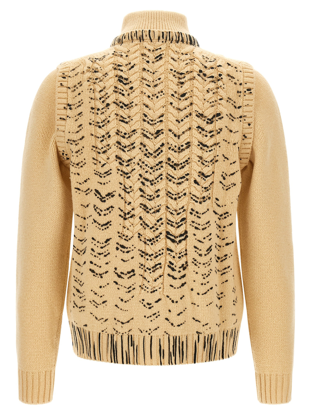 Maison Margiela Beige Virgin Wool Cardigan