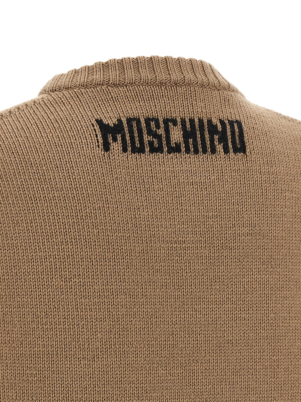 Moschino Beige Virgin Wool Cardigan