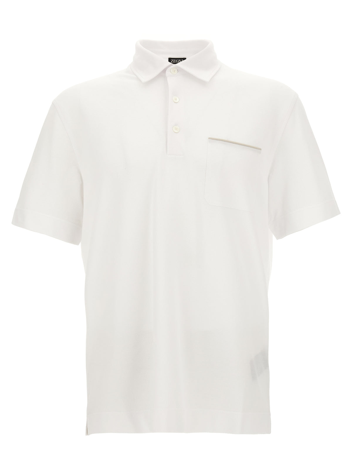 ZEGNA White Cotton Polo Shirt