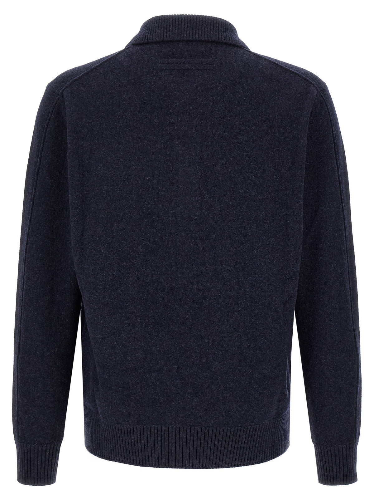 ZEGNA Blue Wool Polo Shirt