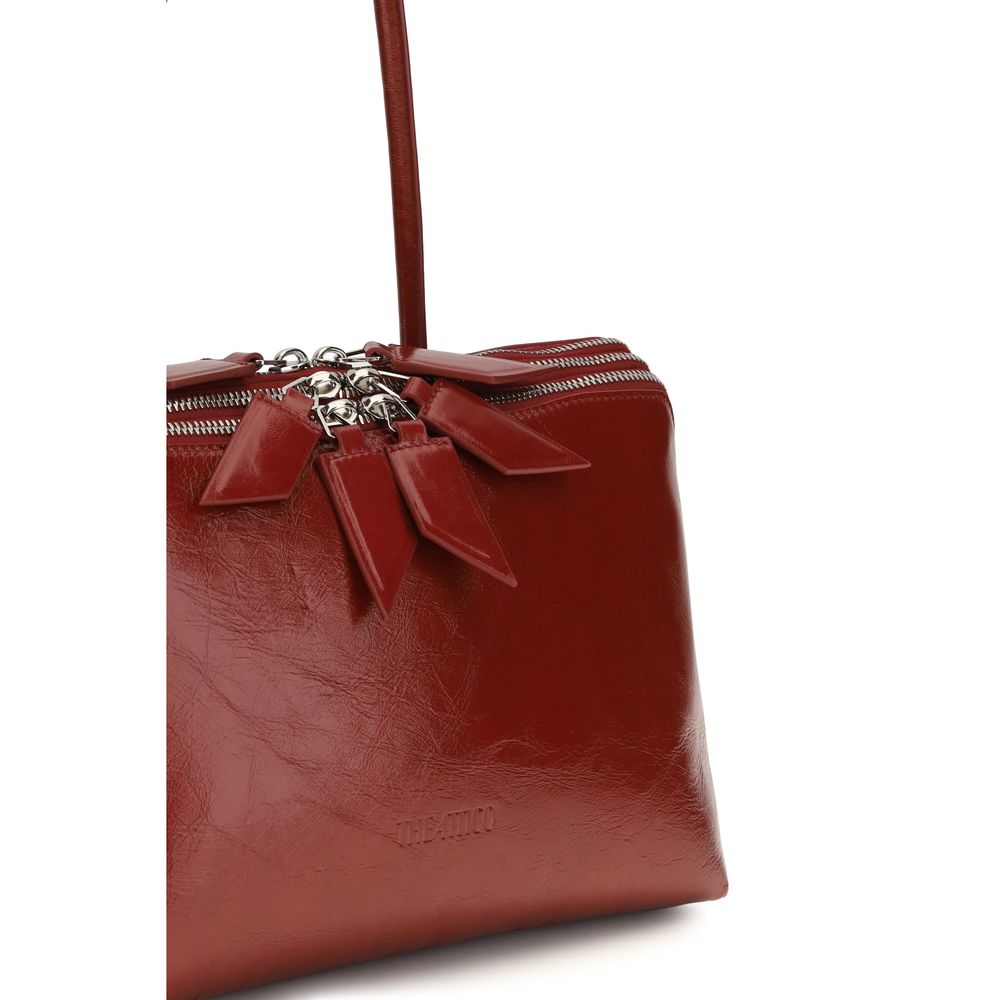 The Attico Red Calf Leather Bos Taurus Shoulder Bag