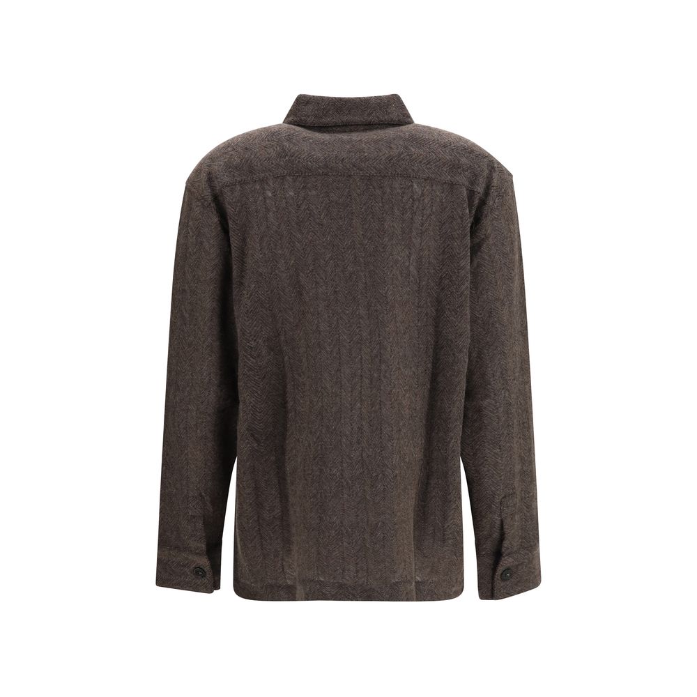 Missoni Brown Cashmere Dress Shirt