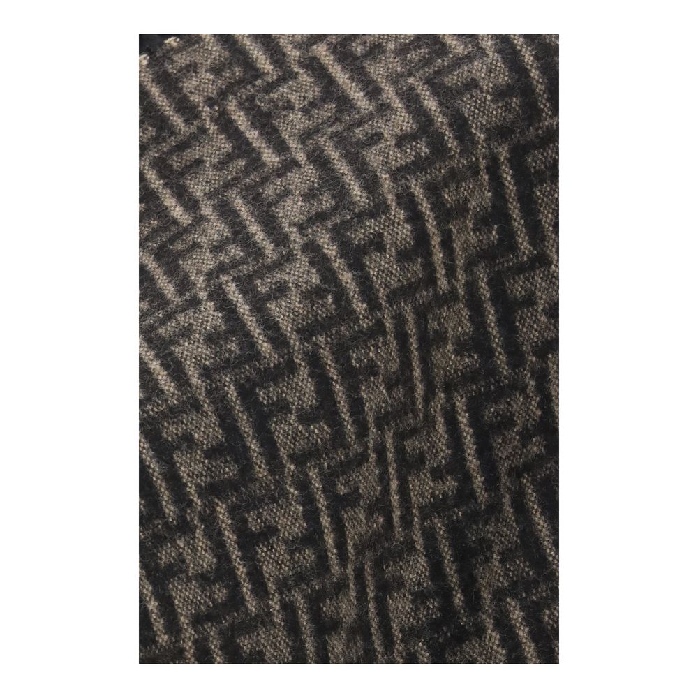 Fendi Black Wool Oves Aries Scarf