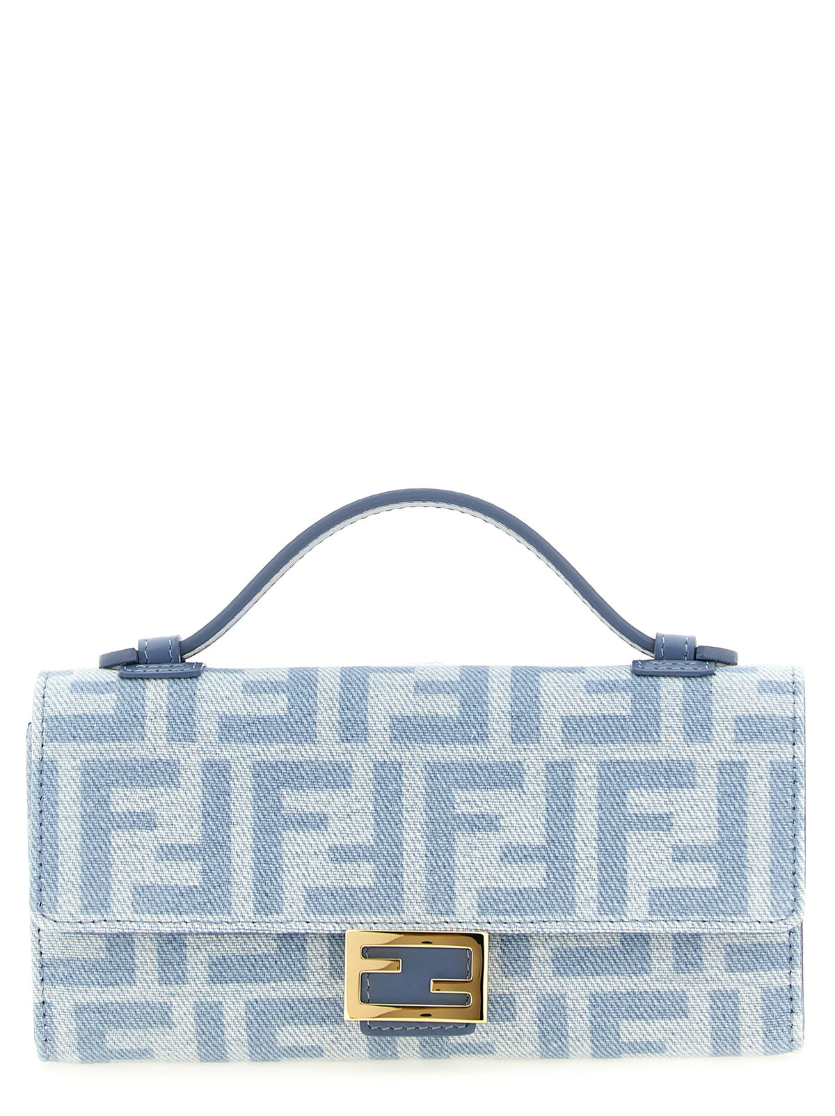 Fendi Blue Cotton Cardholder
