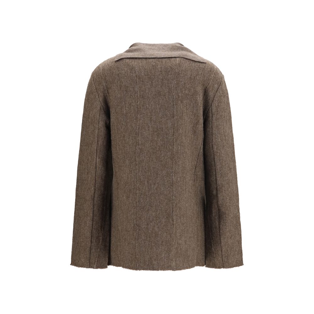 Giorgio Armani Brown Wool Oves Aries Full-Length Jacket