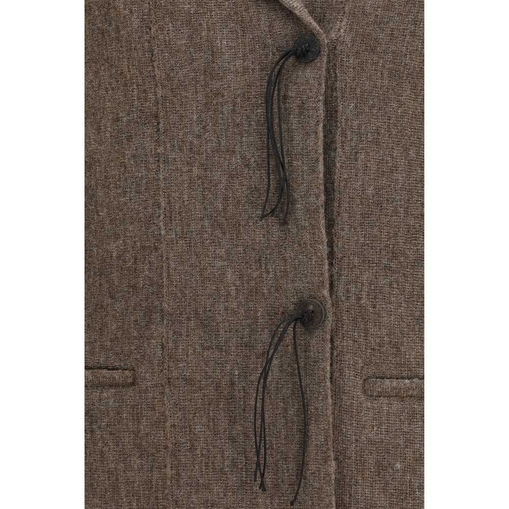 Giorgio Armani Brown Wool Oves Aries Full-Length Jacket