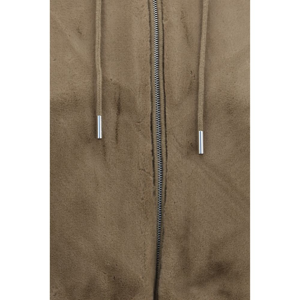 Moose Knuckles Brown Wool Oves Aries Hoodie