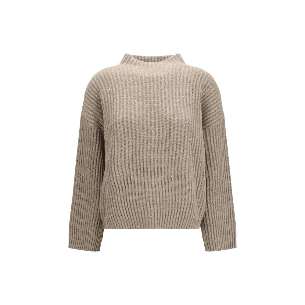 Brunello Cucinelli Beige Wool Oves Aries Turtleneck