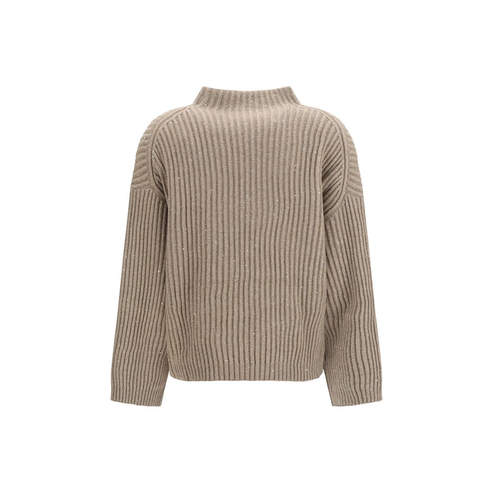 Brunello Cucinelli Beige Wool Oves Aries Turtleneck