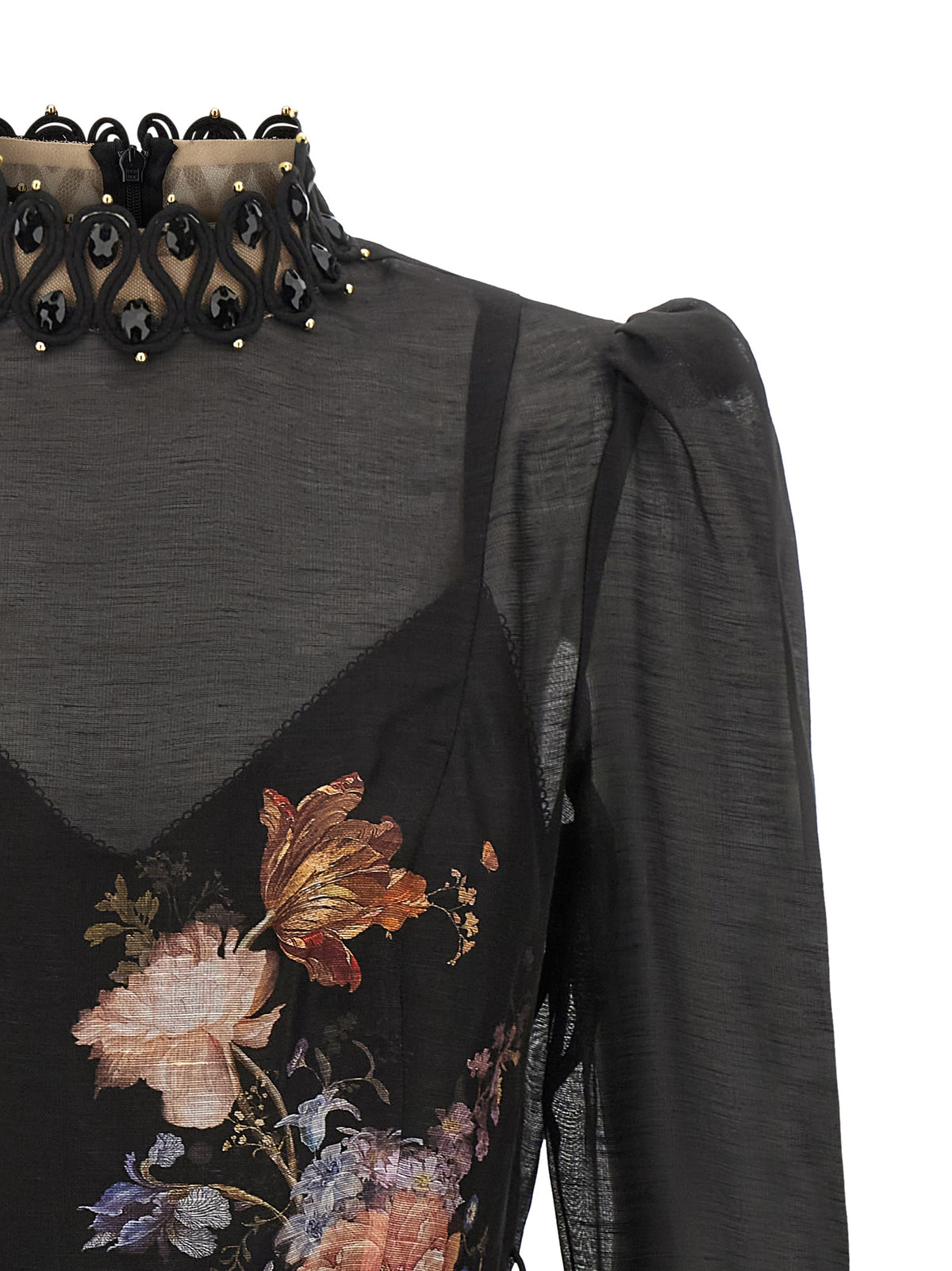 Zimmermann Multicolor Linen Short Dress