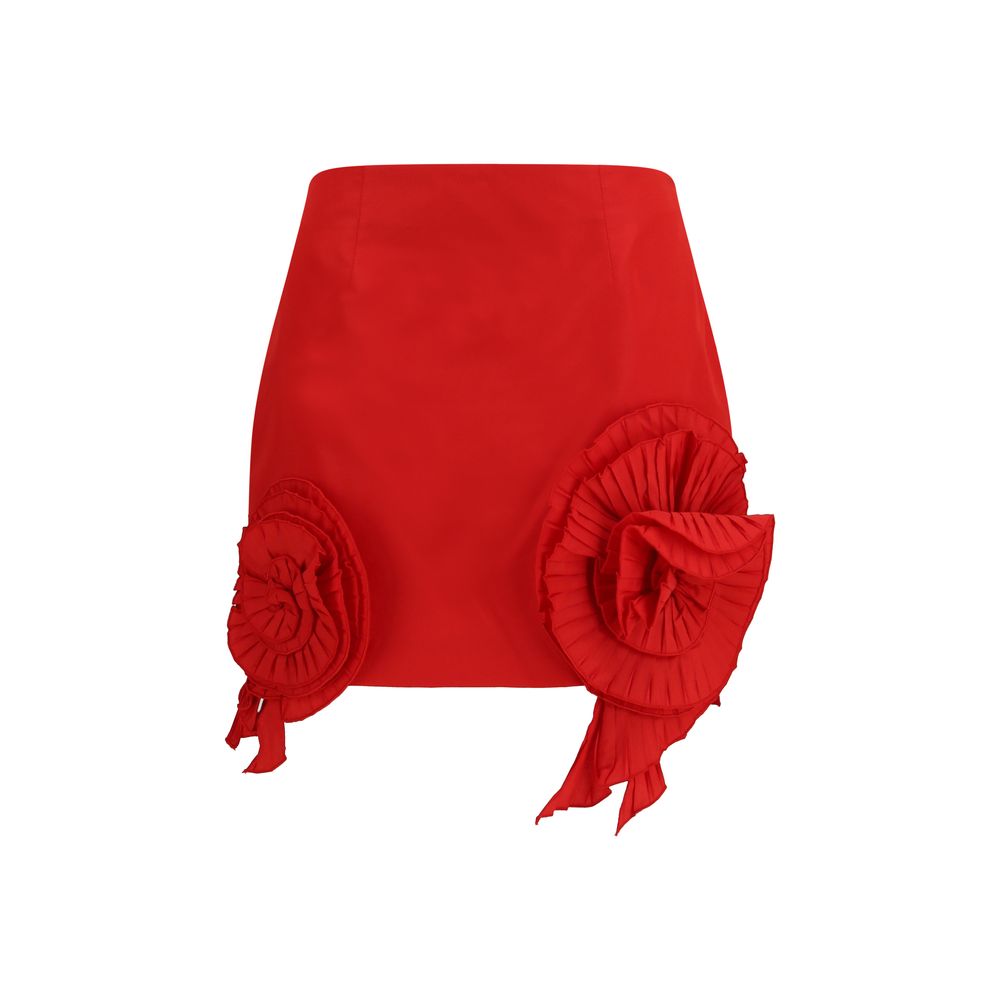 Blumarine Red Polyester Mini Skirt