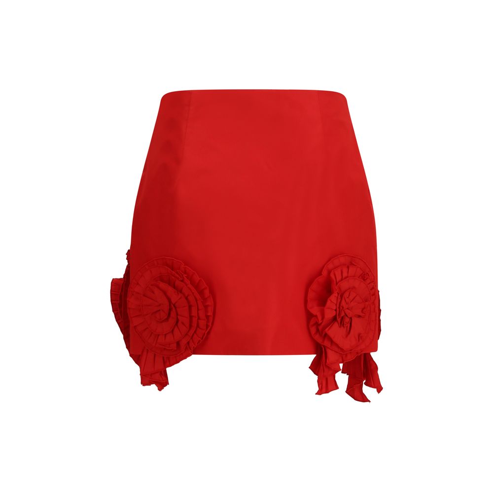 Blumarine Red Polyester Mini Skirt