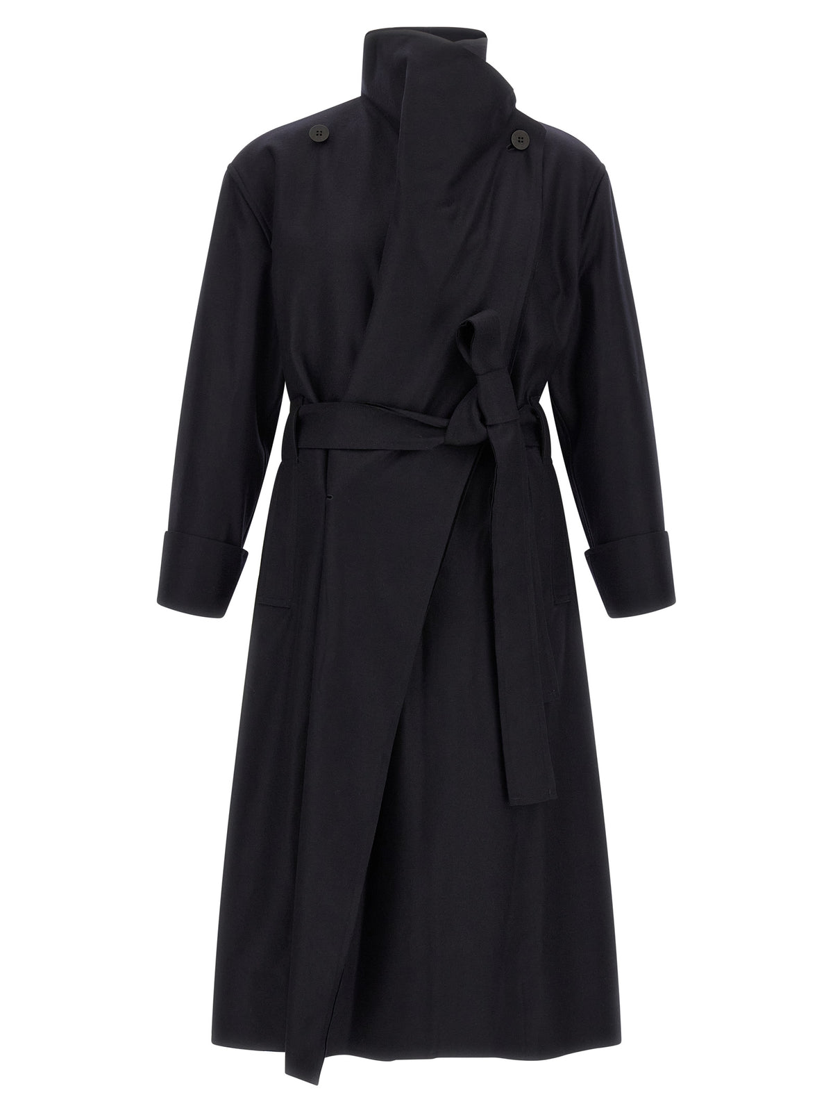 Issey Miyake Black Wool Coat