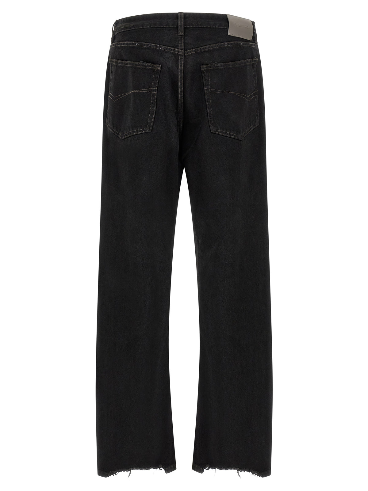 Balenciaga Black Cotton Relaxed Fit Jeans