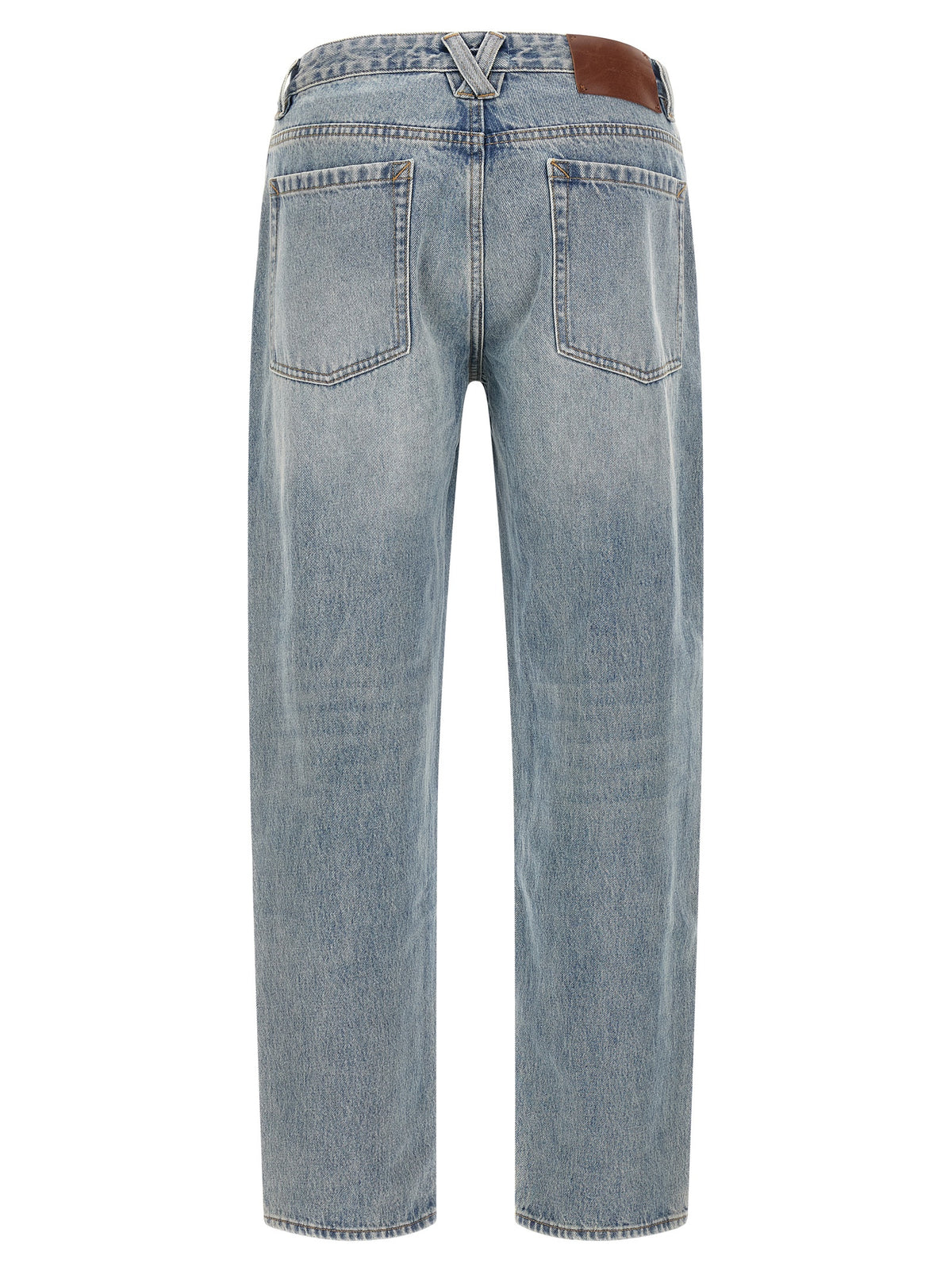 Entire Studios Blue Cotton Straight-Leg Jeans