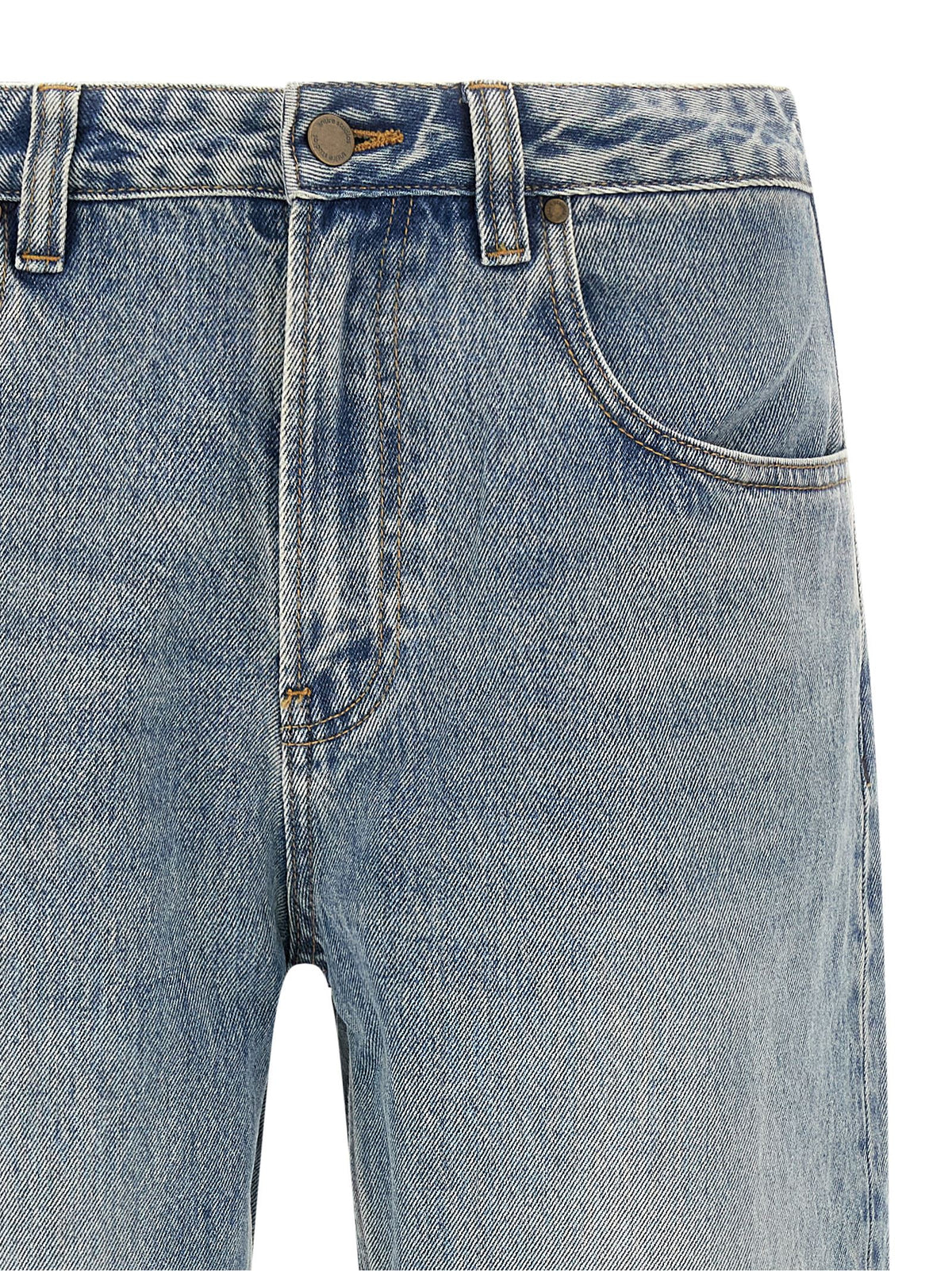 Entire Studios Blue Cotton Straight-Leg Jeans