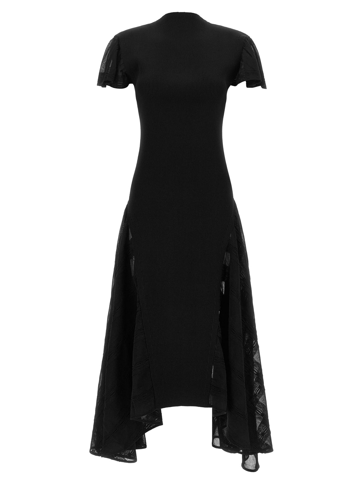 Lanvin Black Silk Midi Dress