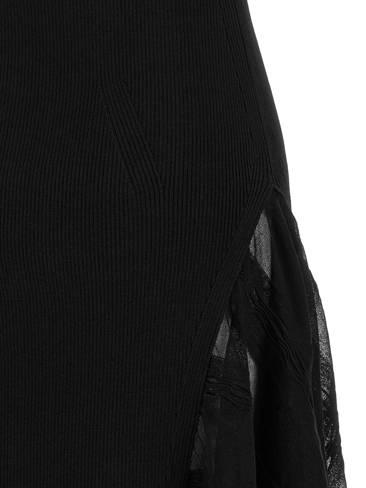 Lanvin Black Silk Midi Dress