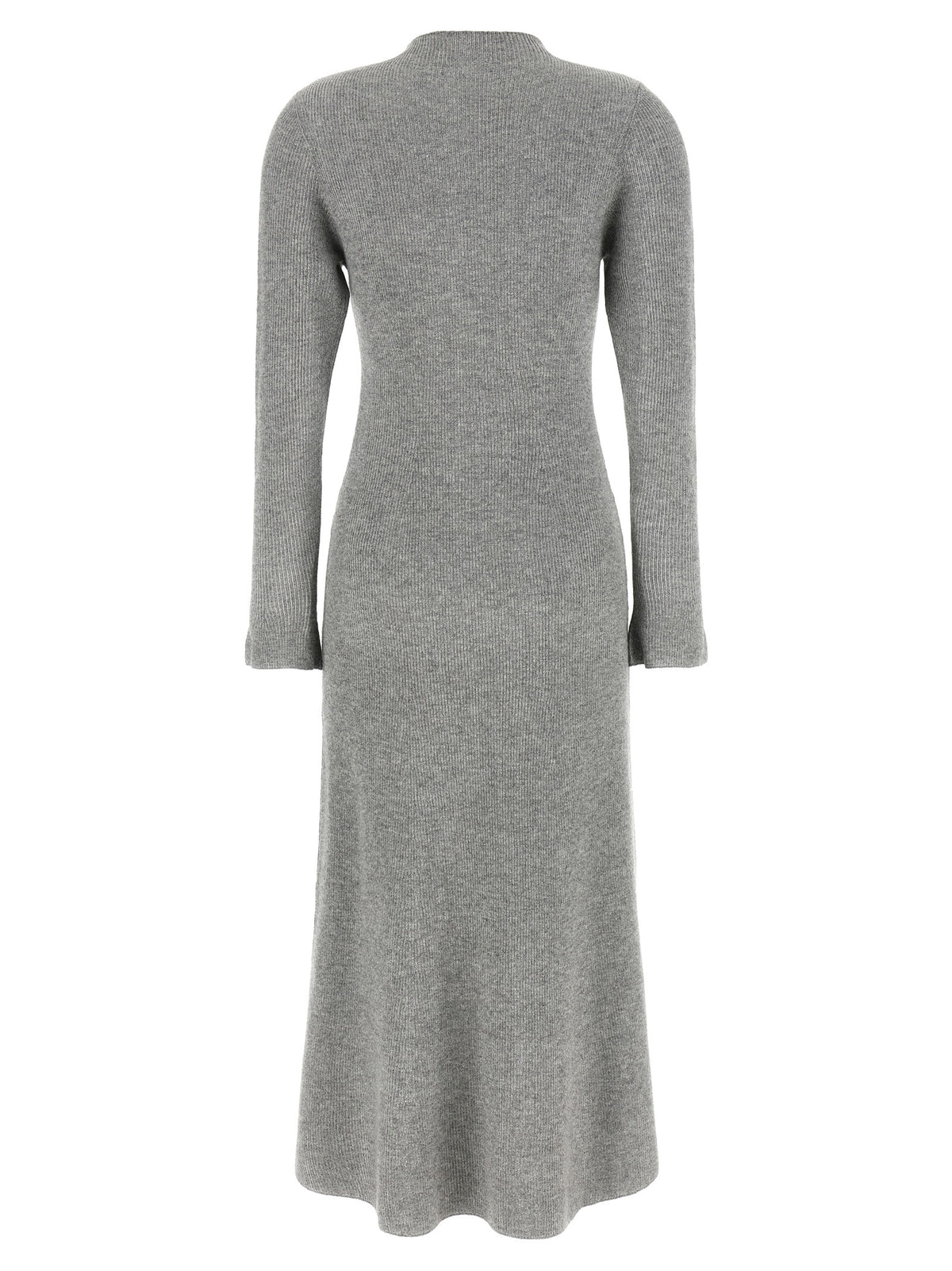 Fabiana Filippi Gray Virgin Wool Midi Dress