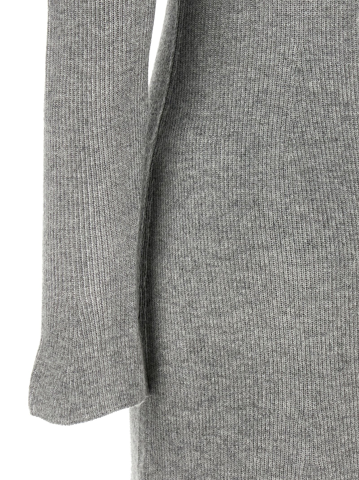 Fabiana Filippi Gray Virgin Wool Midi Dress