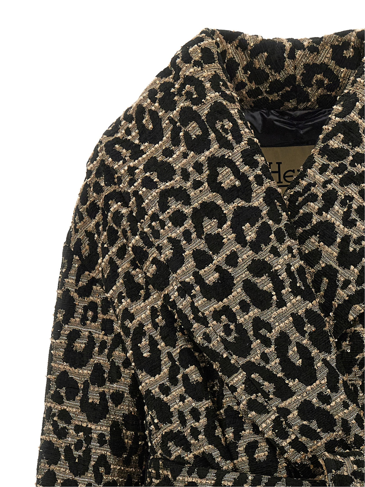 Herno Black Acetate Coat