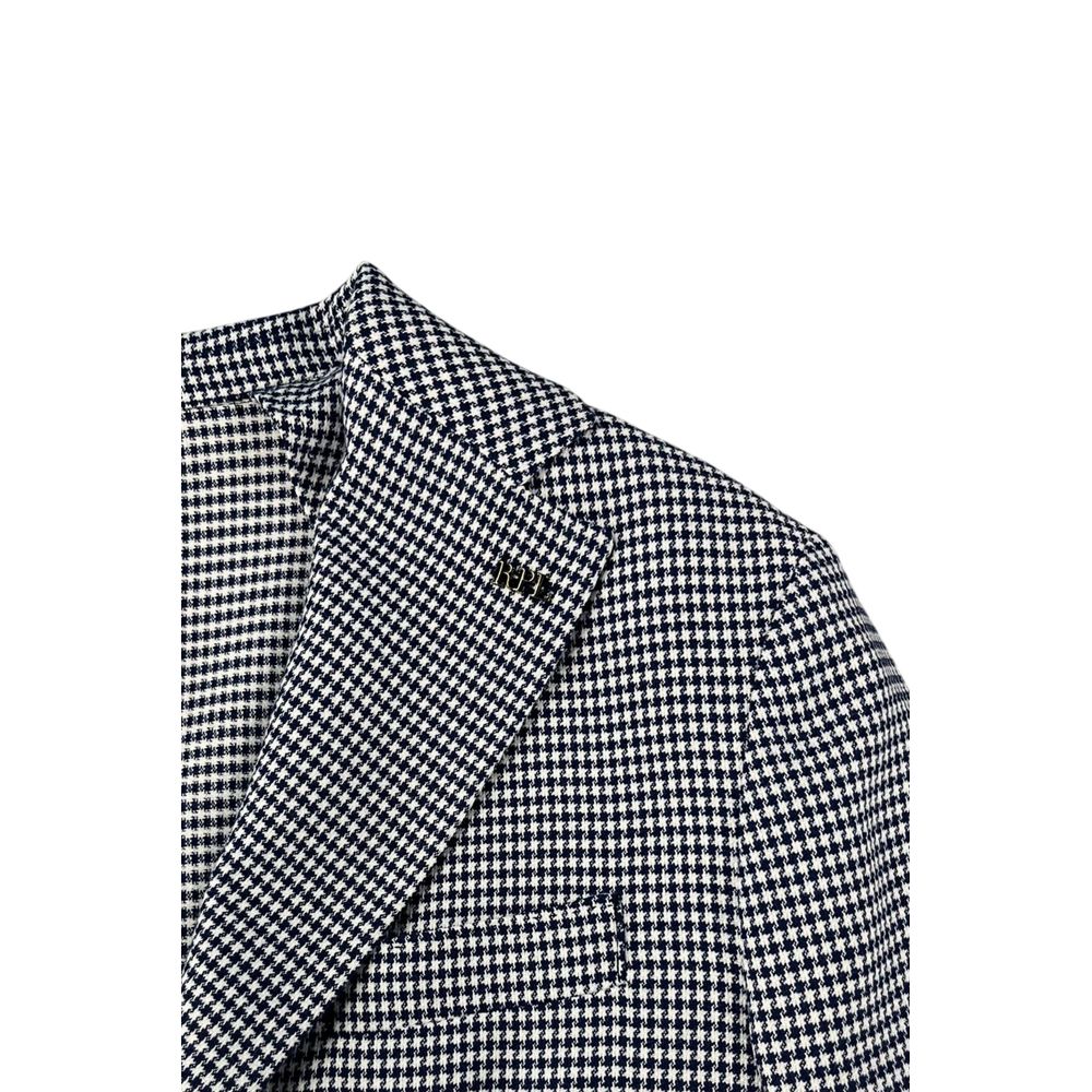Roberto Pepe Luxury Blue Cotton Men Jacket