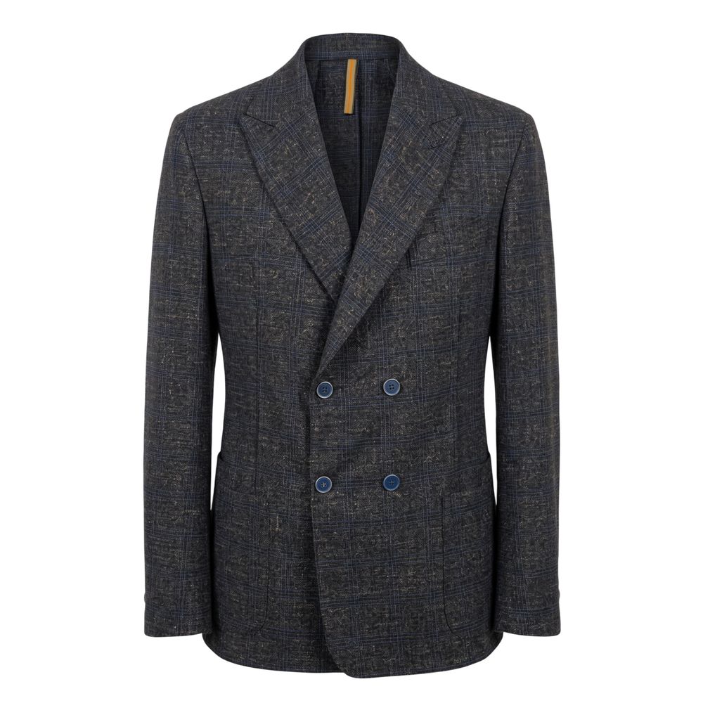 Roberto Pepe Luxury Blue Viscose Men Jacket