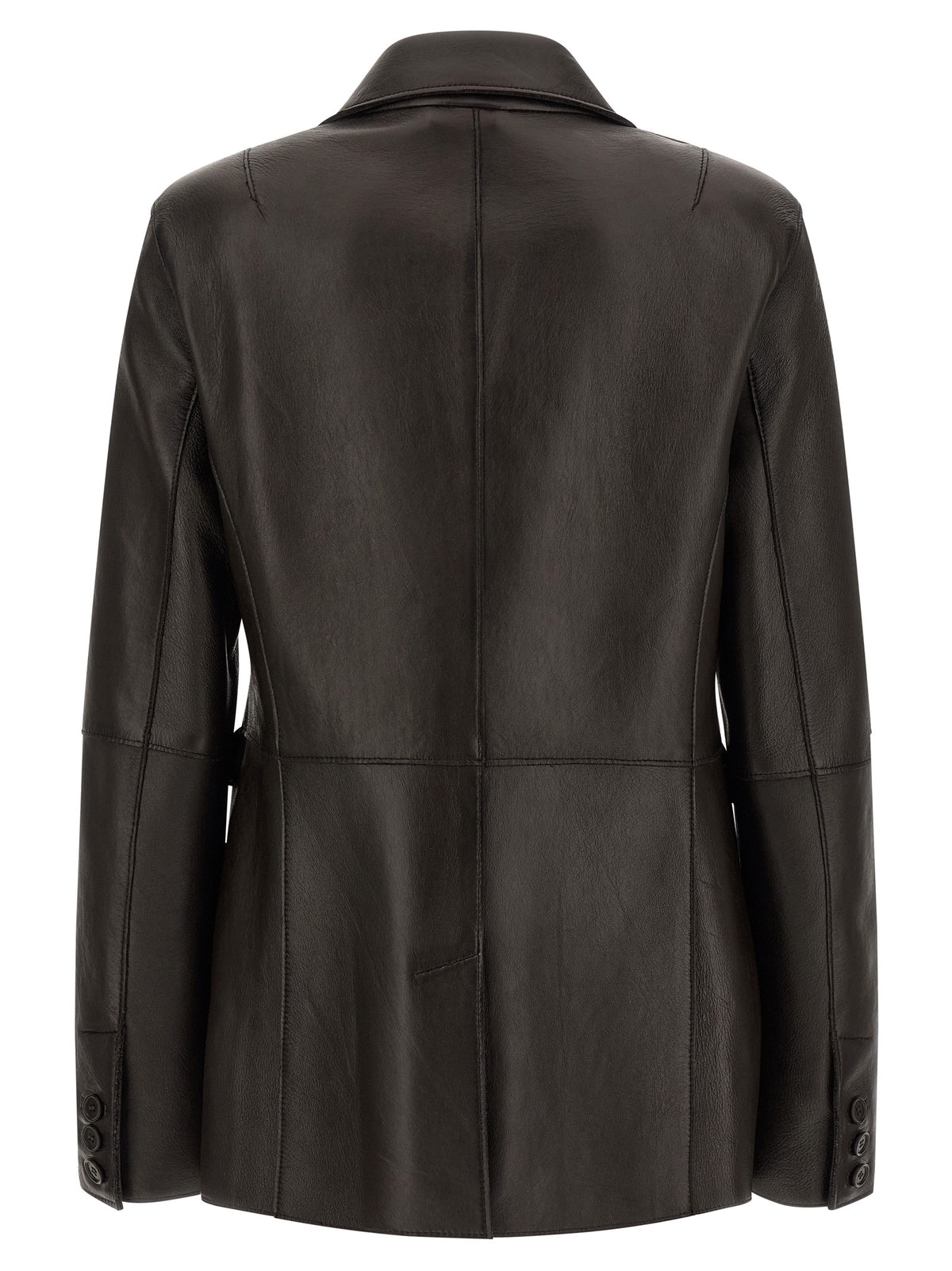 P.A.R.O.S.H. Black Lamb Leather Blazer