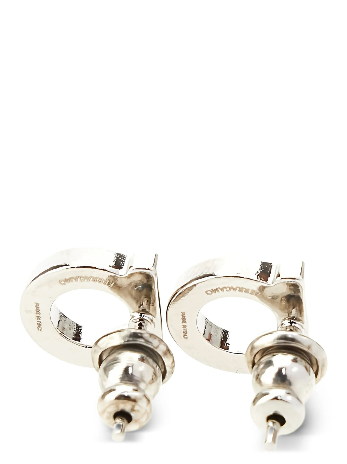 Ferragamo Silver Brass Earrings