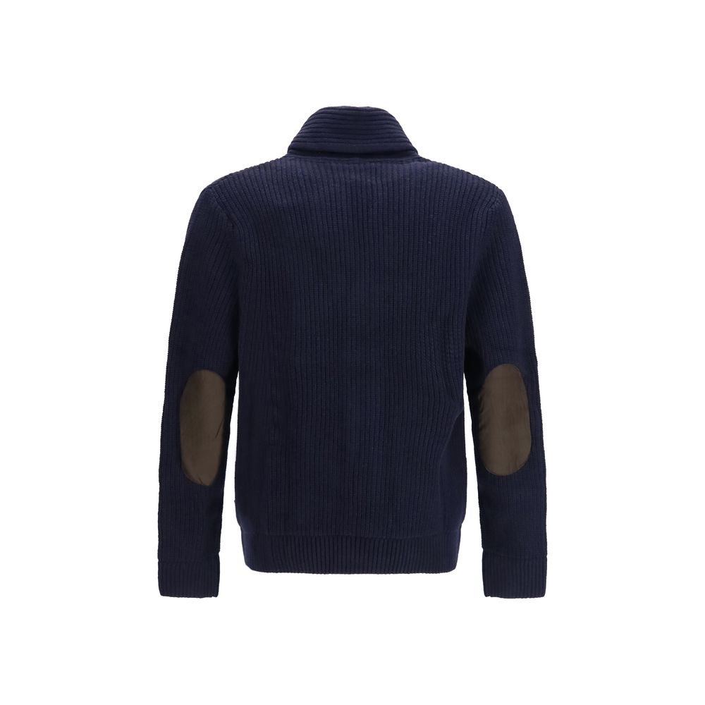 Barbour Blue Wool Oves Aries Cardigan