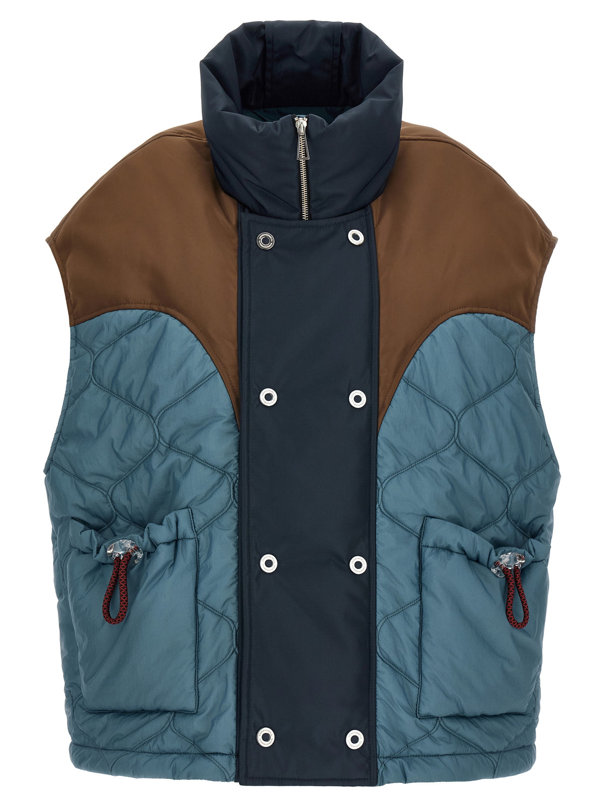 MARBELL Blue Polyamide Sleeveless Jacket