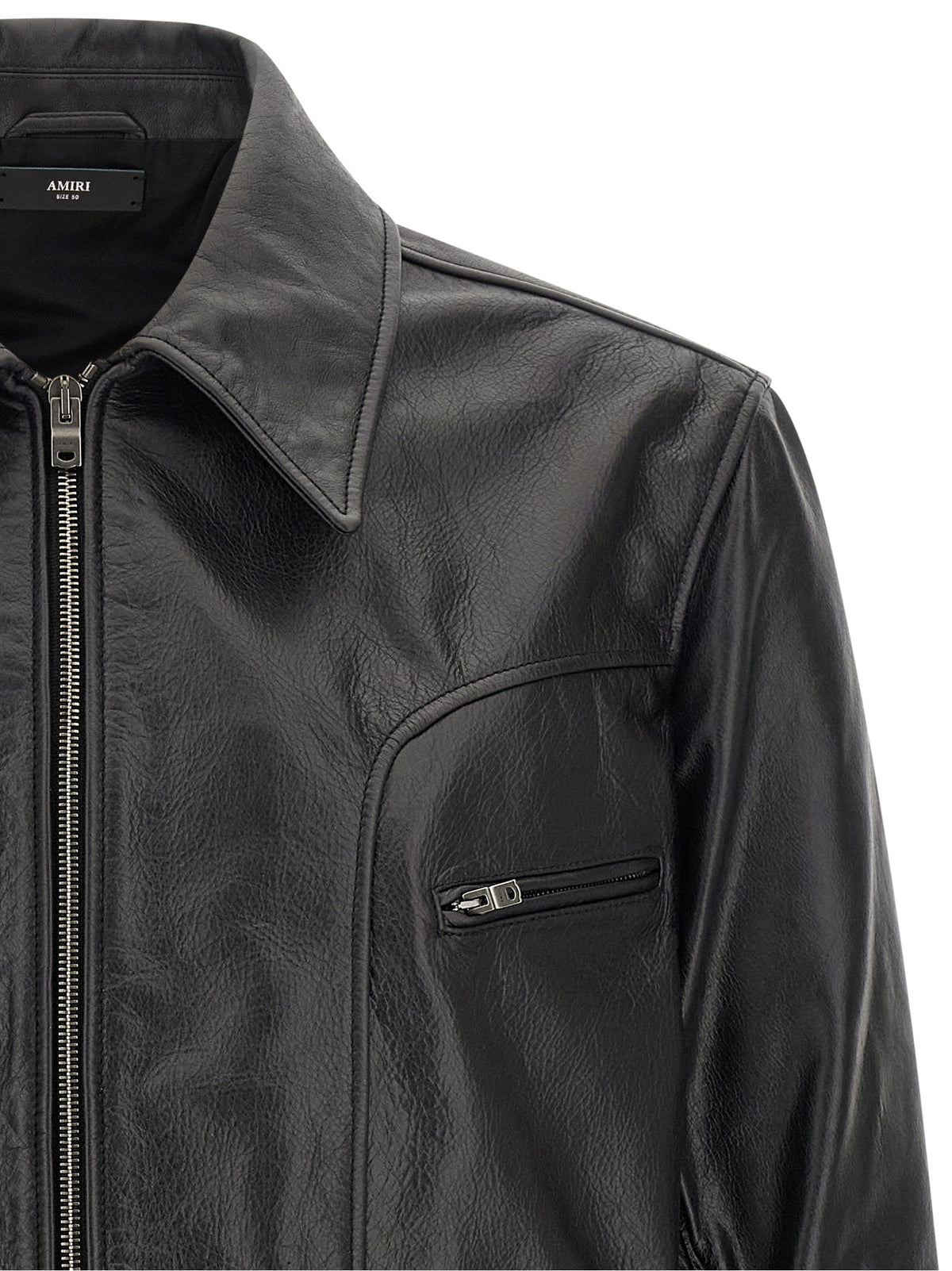 Amiri Black Calfskin Leather Jacket