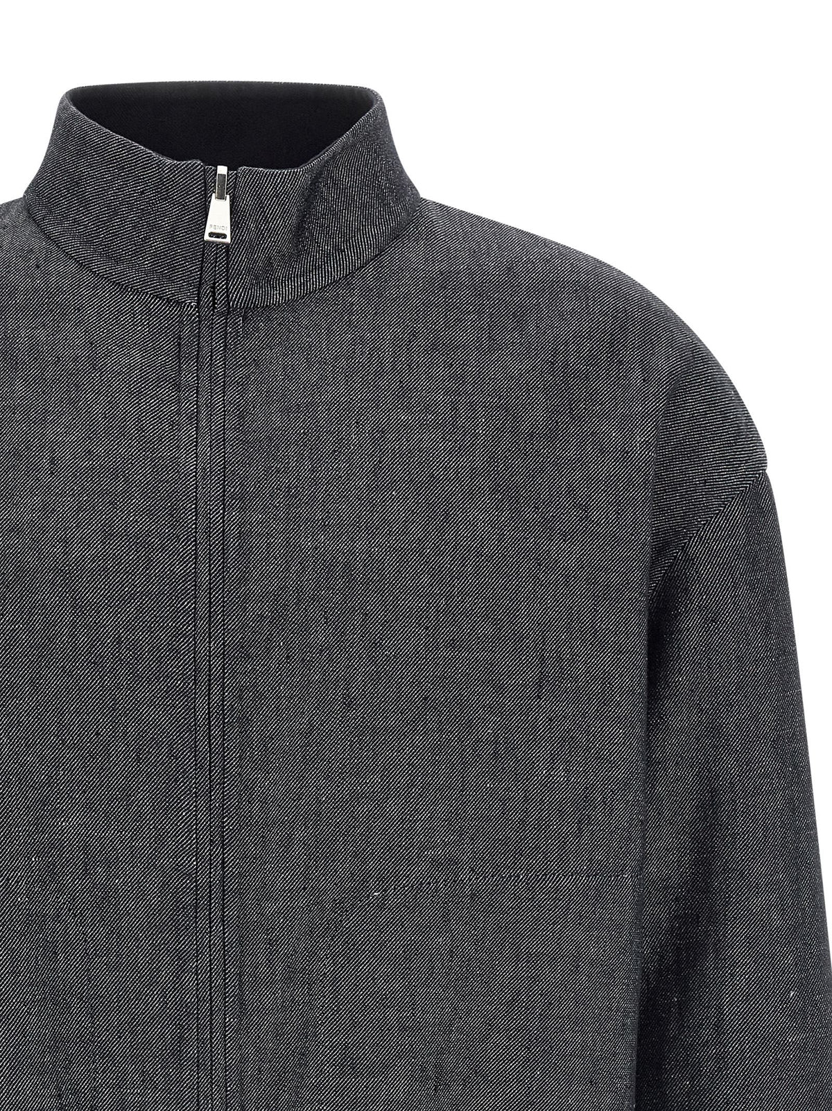 Fendi Blue Linen Denim Jacket